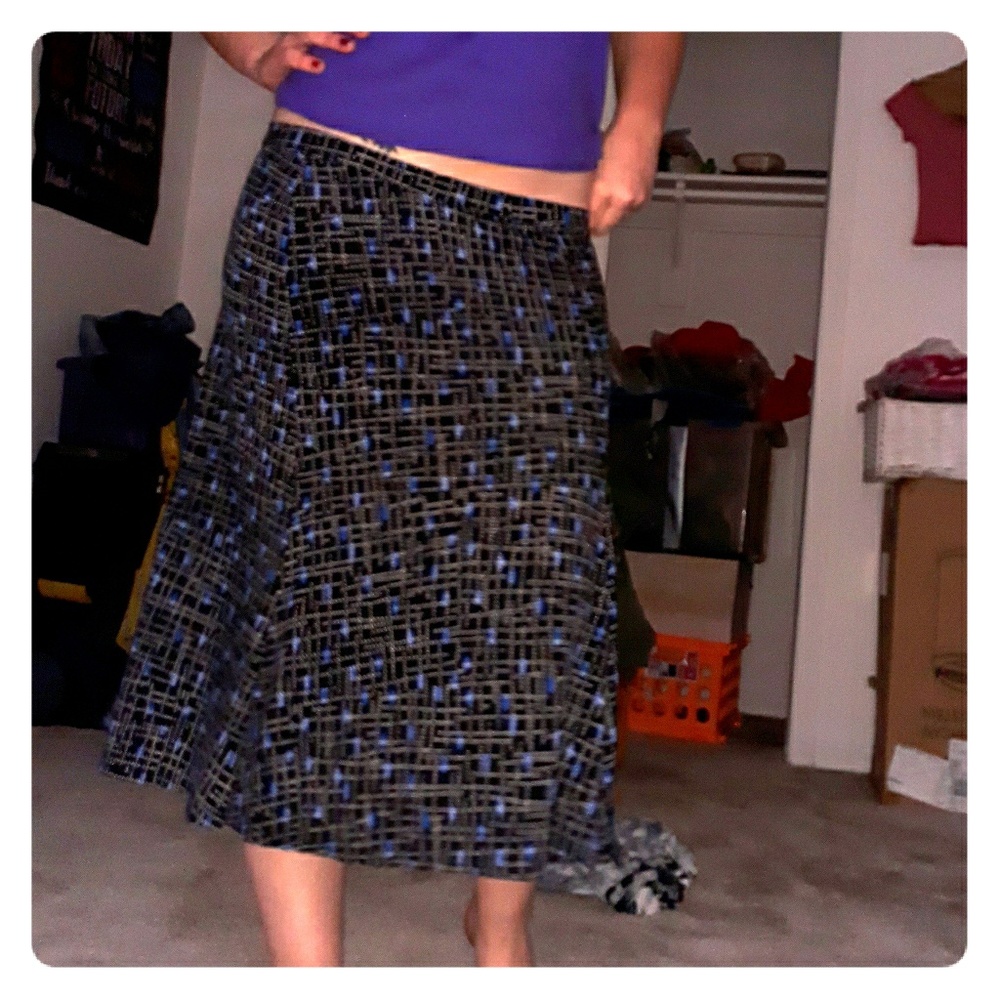 George stretch silky mid skirt